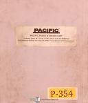 Pacific-Pacific 100-300 46 Press Brakes Operations Maintenance and Wiring Manual 1952-56-100-300-46-06